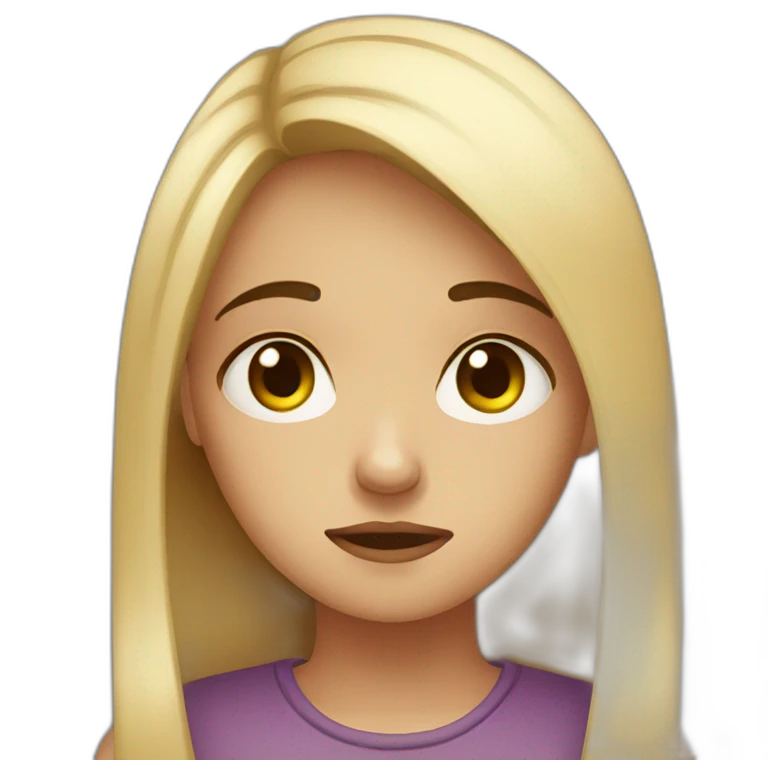 sad girl emoji