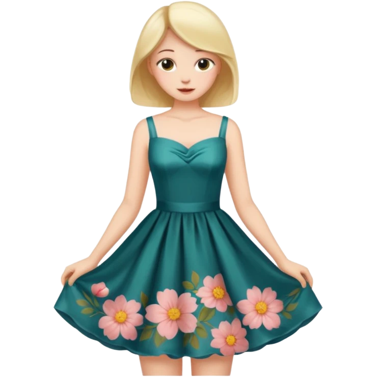 دختری که درحال لباس پوشیدن است emoji