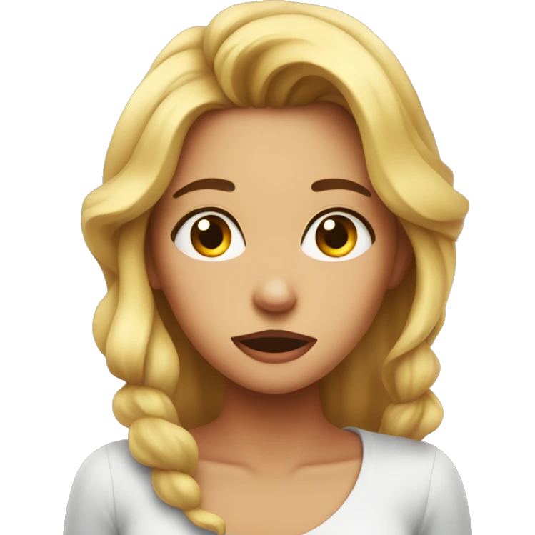 Feeling shock by seeing a beautiful girl emoji
