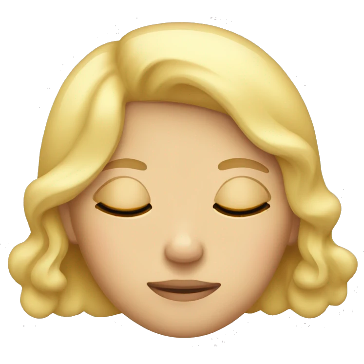 Blonde girl sleeping emoji