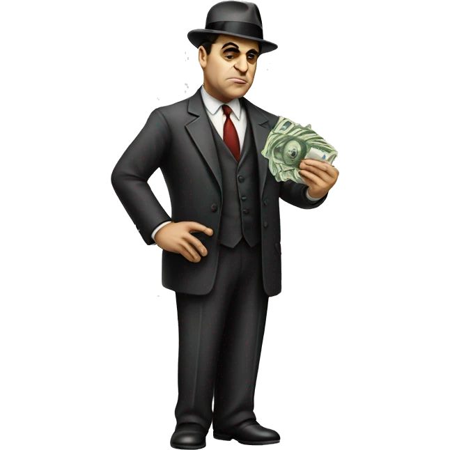 Al Capone counting cash emoji