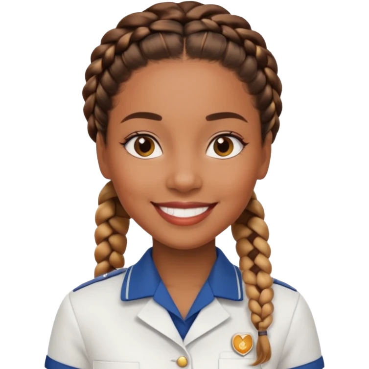 black braided haired hotel receptionist emoji