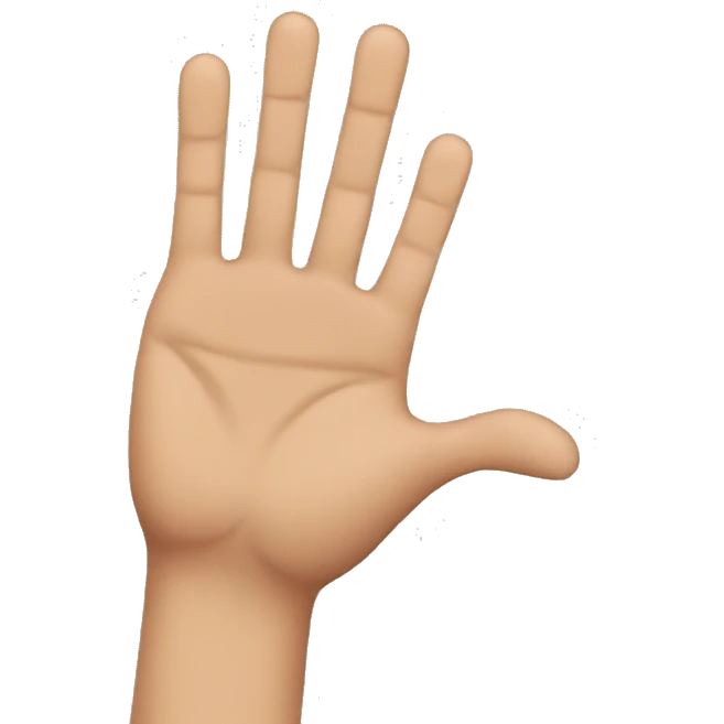 three fingers emoji