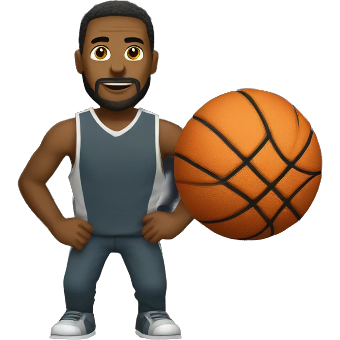 Persona entrando al aro de baloncesto emoji