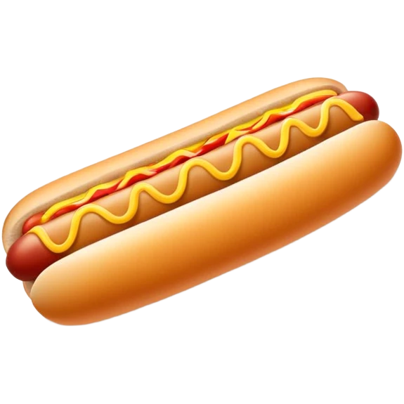 Extremely basic hot dog symbol with minimal lines emoji