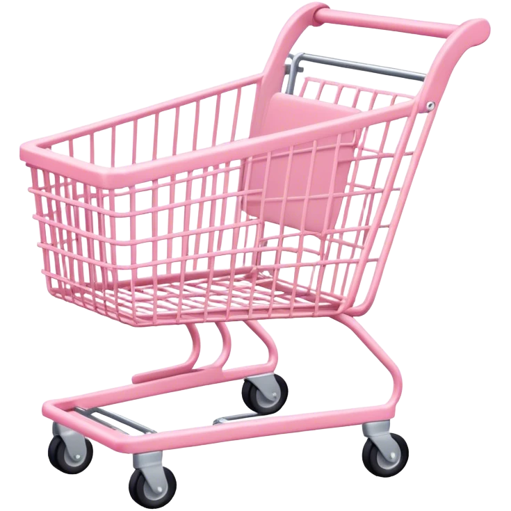 Pale pink empty shopping cart emoji