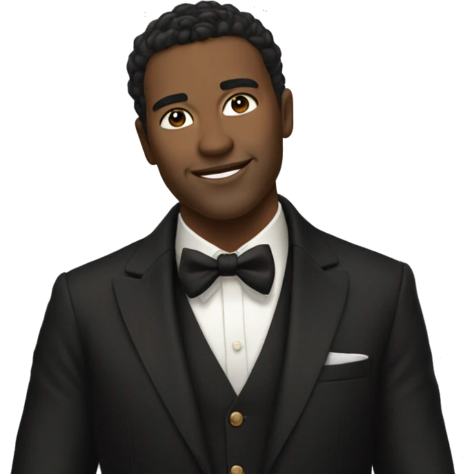 singer in formal attire no glasses, dark brown hair emoji