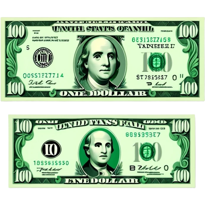 billete de 100 dolares emoji