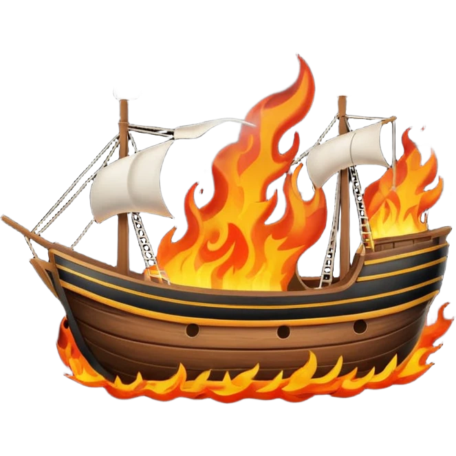 Quemar los barcos emoji