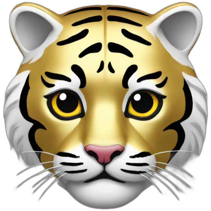 gold tiger Japanese mask emoji