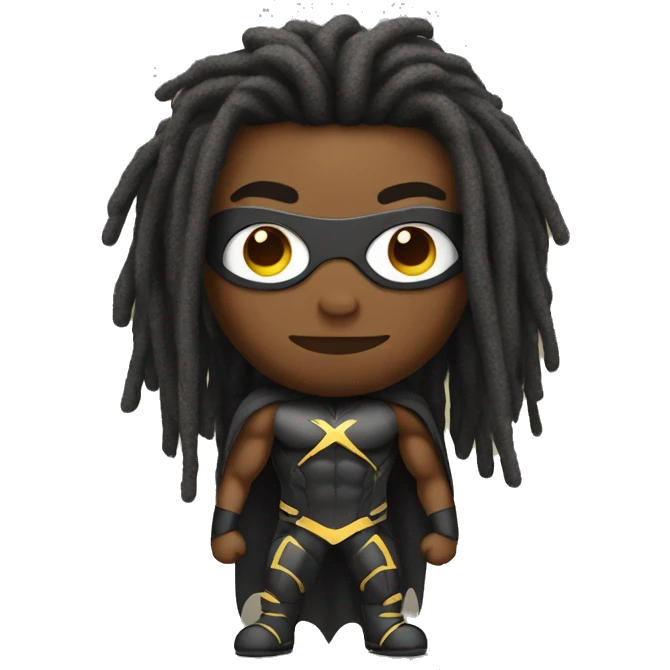 Superhero with dreads  emoji