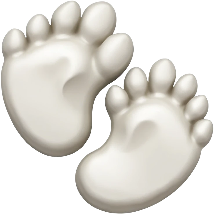 dog feet in plaster emoji