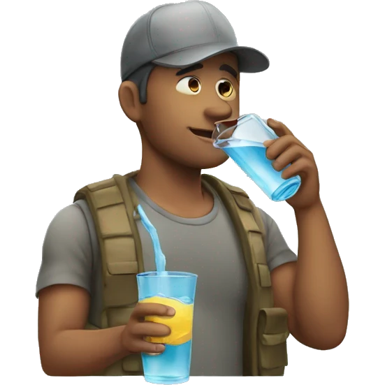The Man Drink A Water emoji