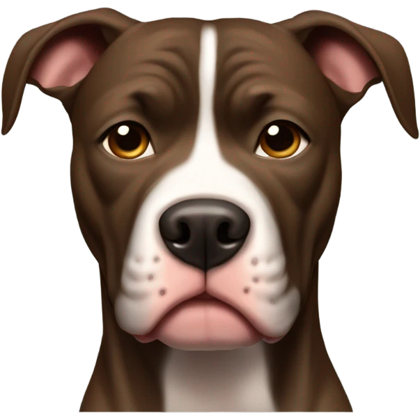 Dark brown pittbull emoji