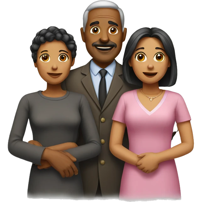 Padre, madre, hija emoji