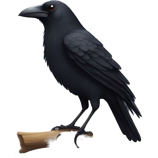 Adorable crow emoji