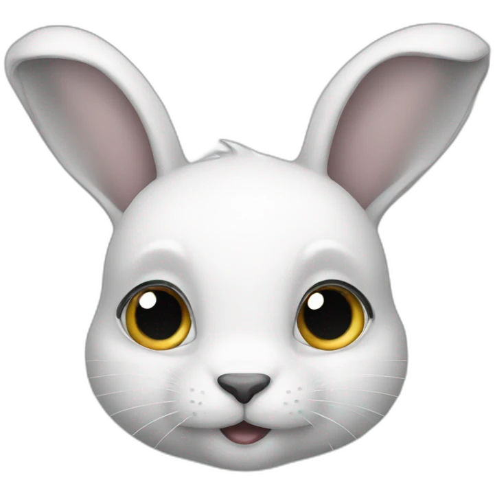 lapin blanc et gris emoji