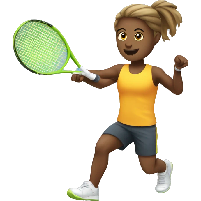 Gym excercise focusing in tennis emoji