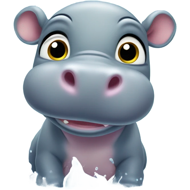 with baby hippo  emoji