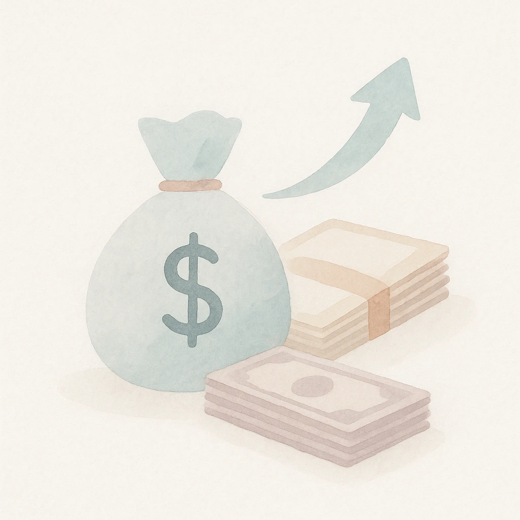 investment watercolor art style emoji