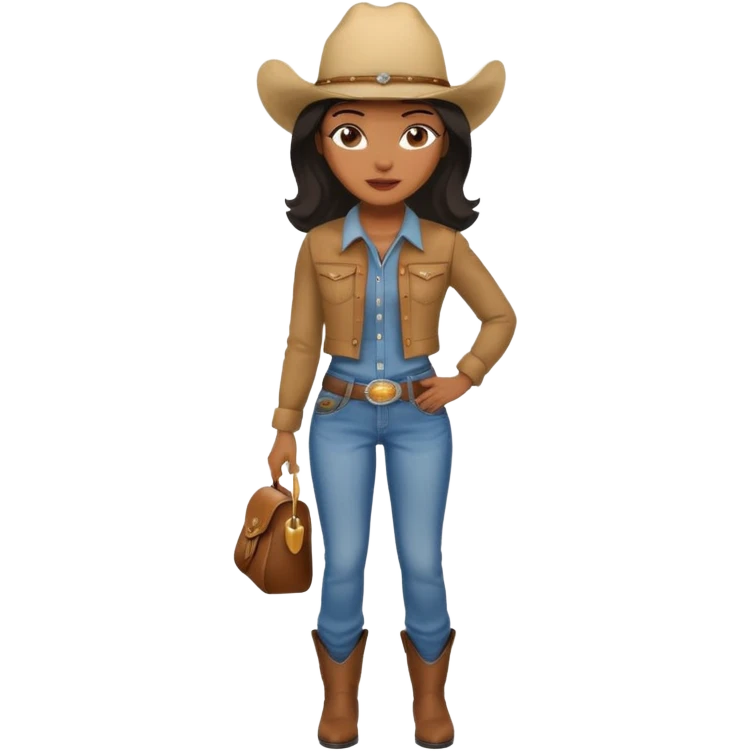 black woman going to rodeo emoji