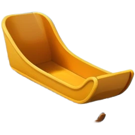 An icon showing a small sled down an icy track. The scene includes dynamic motion lines, icy curves, and a snowy mountain backdrop under a crisp blue sky. Transparent background emphasizes the speed and intensity of the sport. emoji