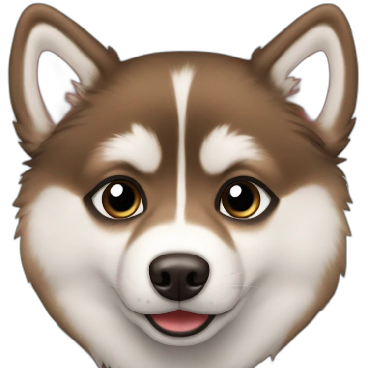 Pomsky brown emoji