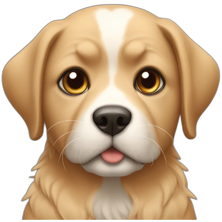 Chien avec chat emoji