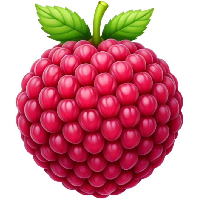 A raspberry planet emoji