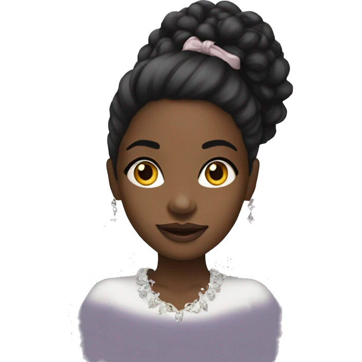 coquette black girl  emoji