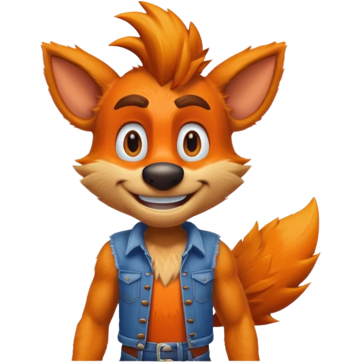 friendly crash bandicoot emoji