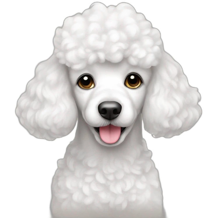 white angel poodle emoji