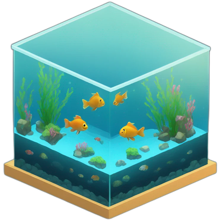 isometric fish tank emoji