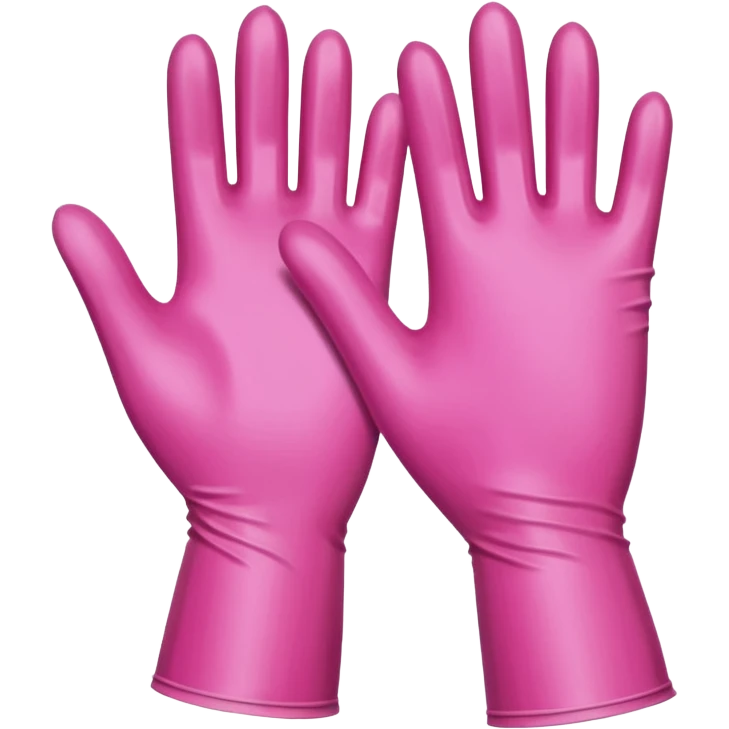 Guantes médicos de color rosa emoji