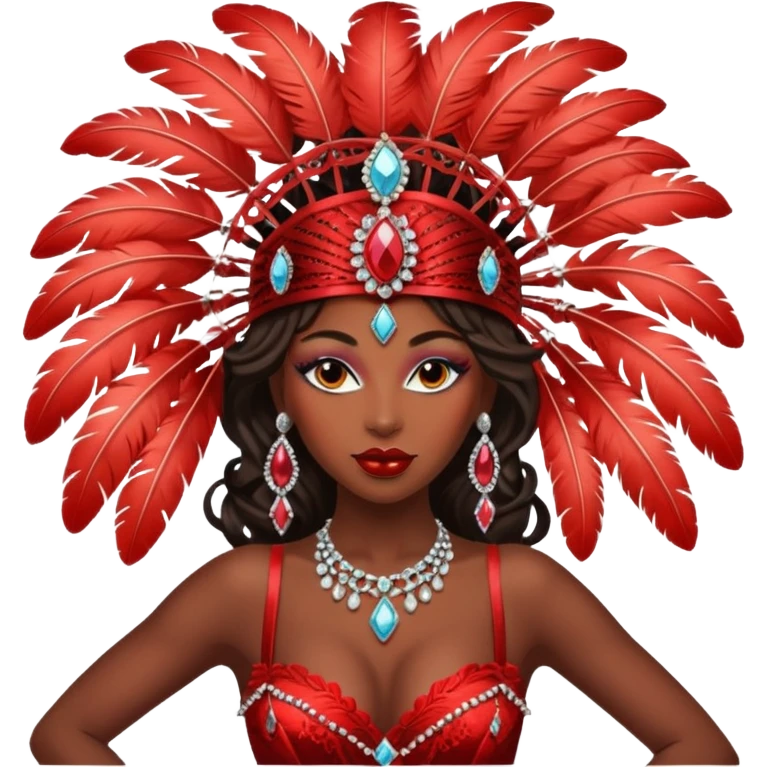 Dark skinned female Burlesque dancer moulin rouge  emoji