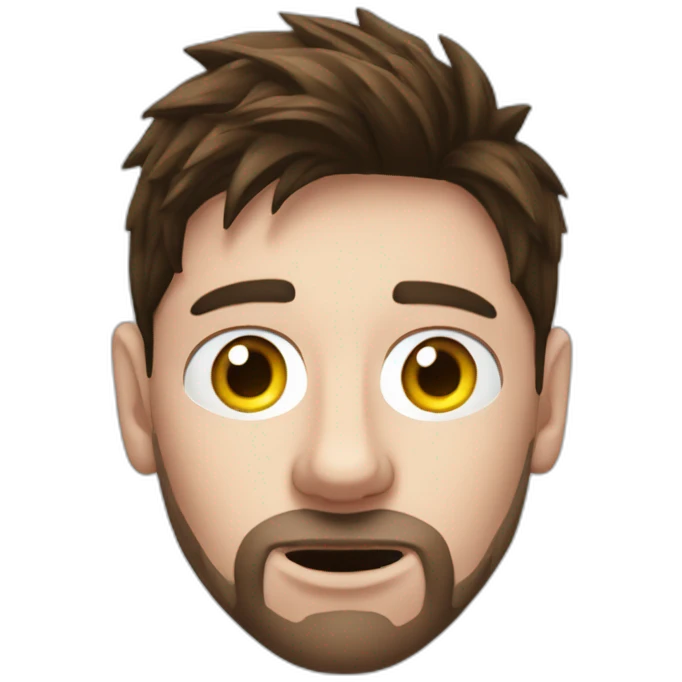Messi guiñando un ojo emoji