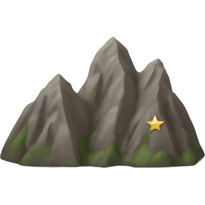 Moutain with three stars at the point emoji