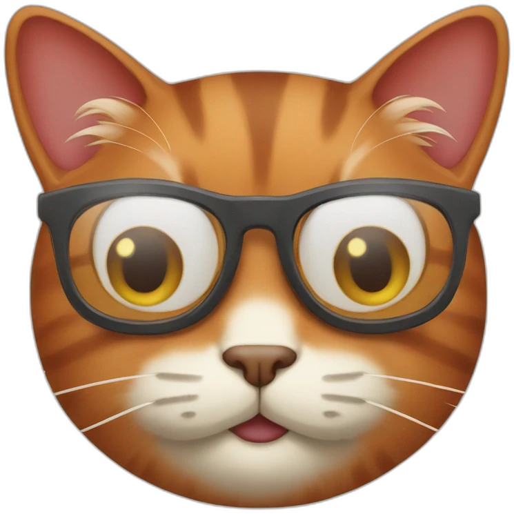 Morris the red intelligent cat smiling emoji