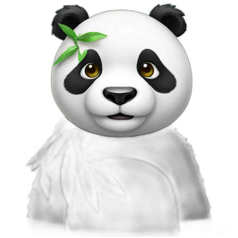 Panda with green color emoji