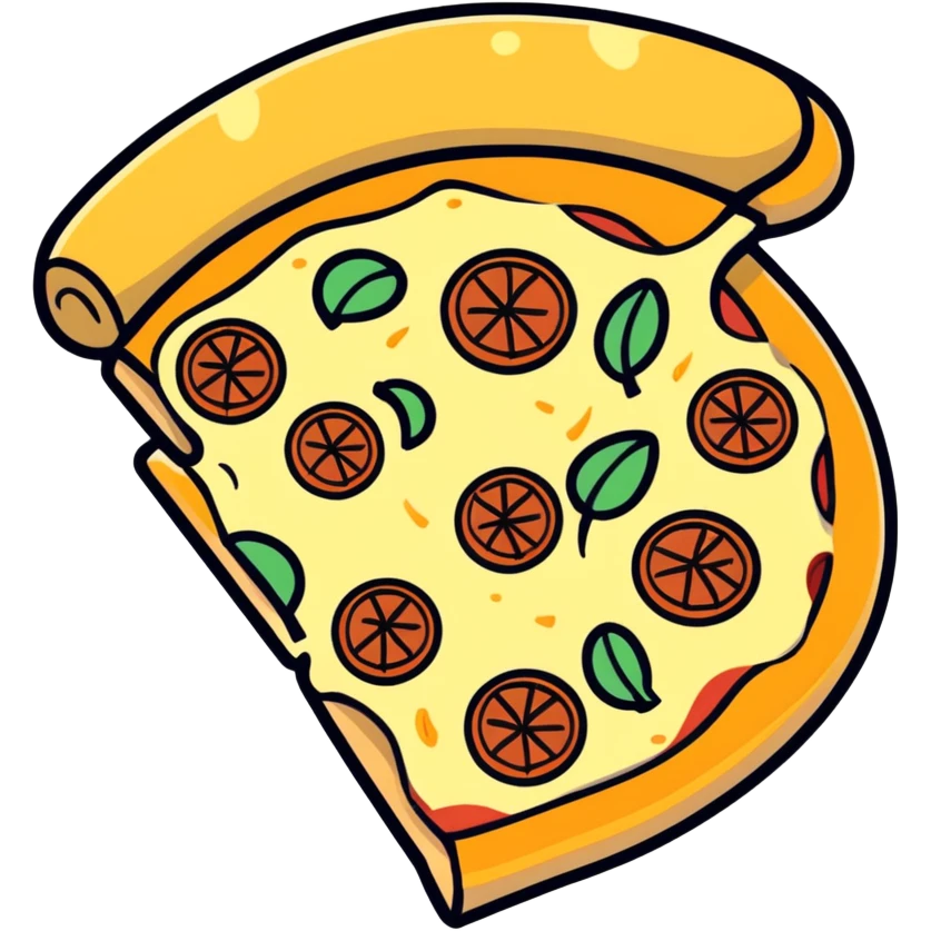 Sliced Mushroom pizza no pepperoni no leaves emoji