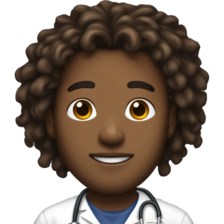 Male ICU registered nurse with freckles, hazel eyes and brown dreadlocks emoji
