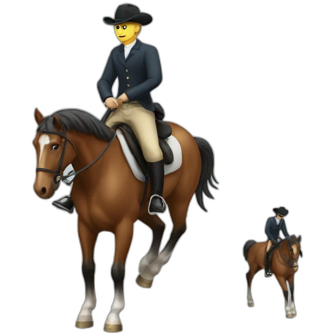 Horse riding a man emoji