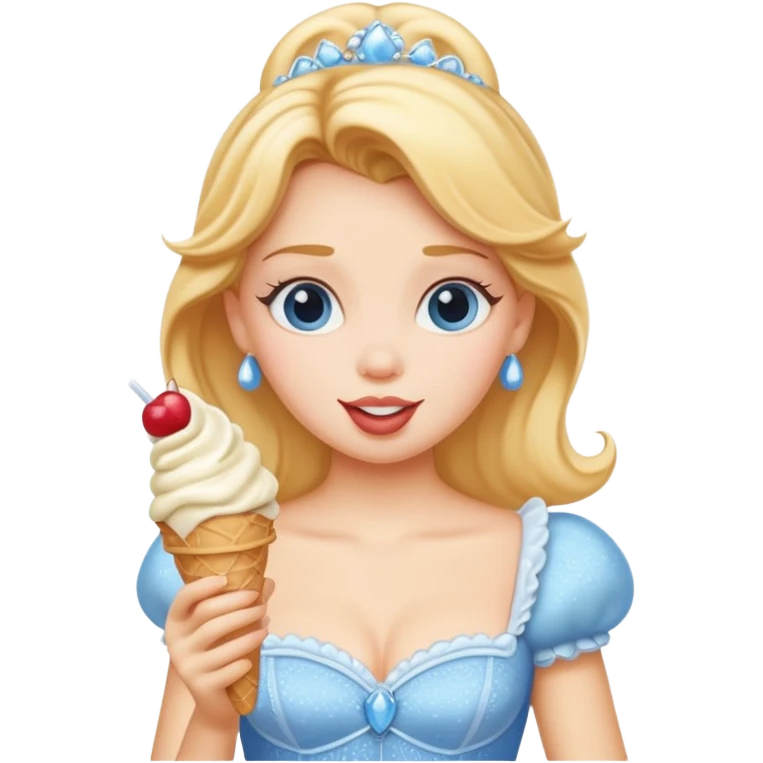 سیندرلا در حال خوردن بستنی emoji