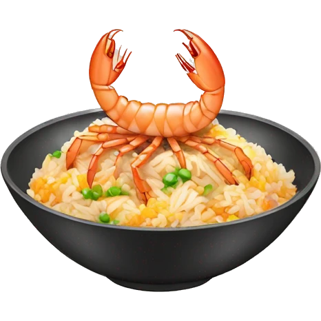 shrimp fried rice emoji