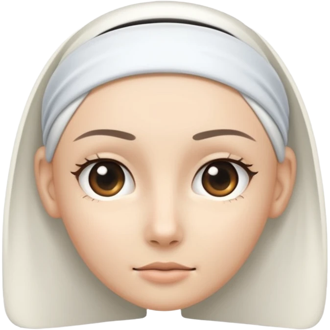 simple white thin headband emoji