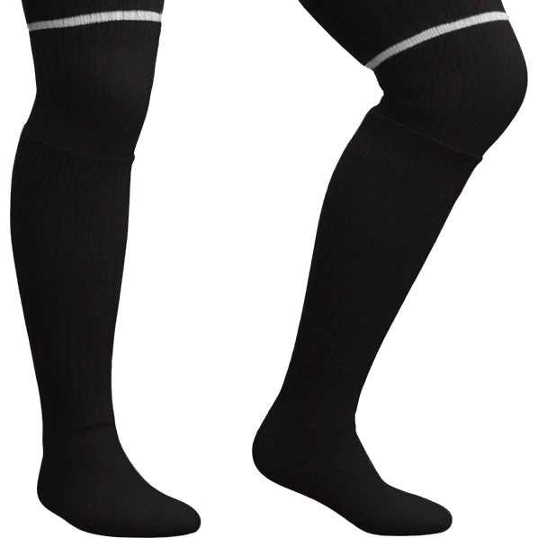 Just Plain Black over knee socks emoji