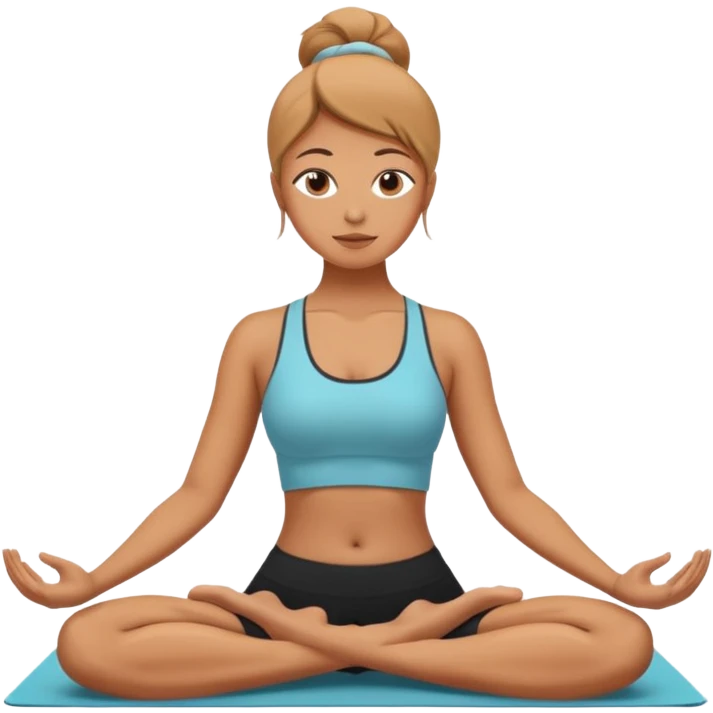 Woman doing yoga emoji
