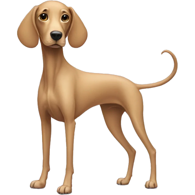 dog with extra long legs and no hair  emoji