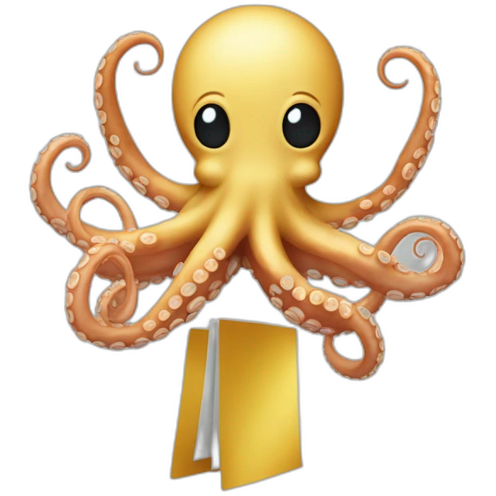 an octopus winning the nobel peace prize emoji