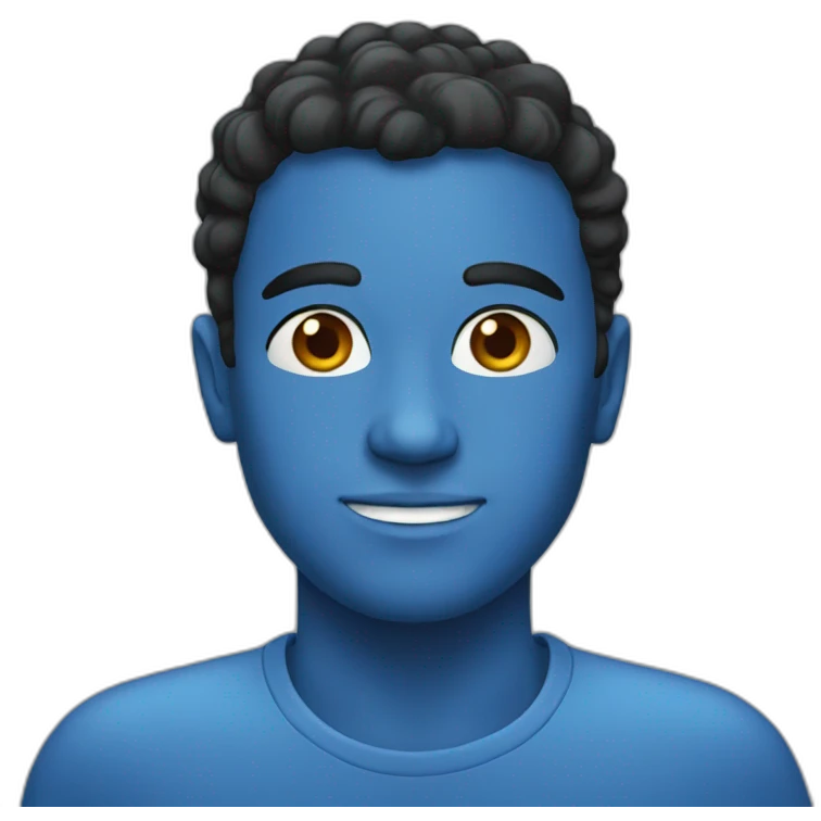 Blue emoji